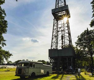 Ein Bohrturm im Deutschen Erdölmuseum in Wietze Ein Bohrturm im Deutschen Erdölmuseum in Wietze